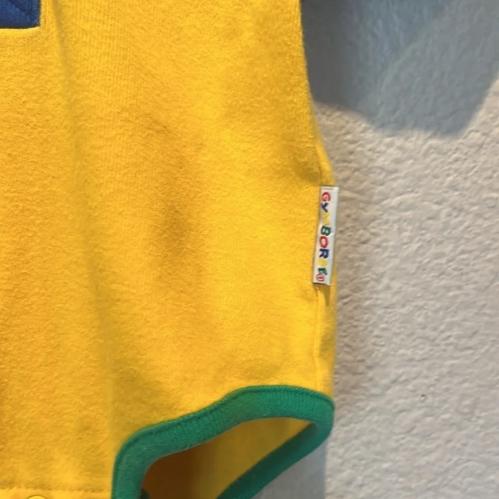 Gymboree Vintage Primary Colorblock Hammer Romper Size Newborn 90’s
